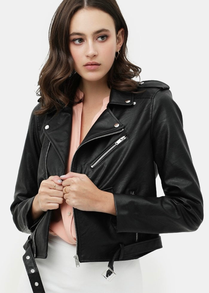 Jagger Faux Leather Jacket – 40 Oak Boutique