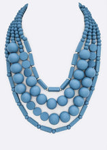 Load image into Gallery viewer, Wooden Bead Statement Necklace (3 Colors)
